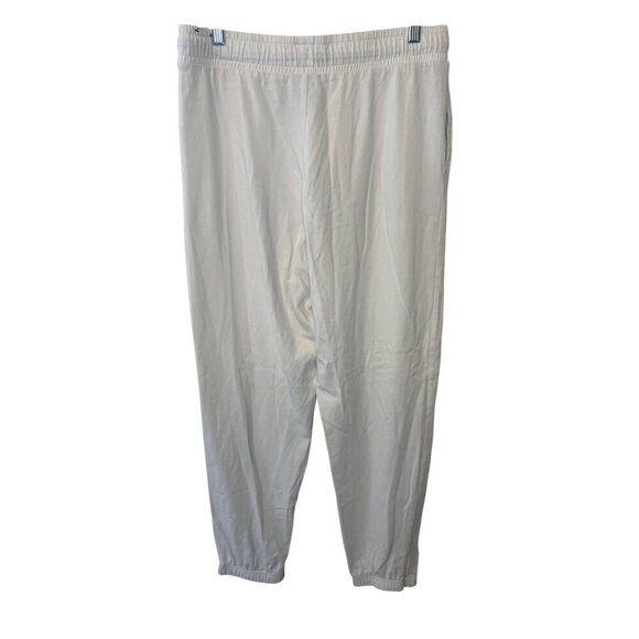 Nike Women's Large White Jogger Pants With Elastic Waist & Ankle Cuffs - Picture 3 of 5